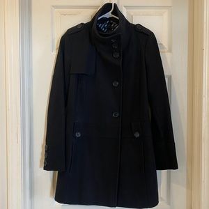 Tommy Hilfiger double breasted stand collar wool coat size 2